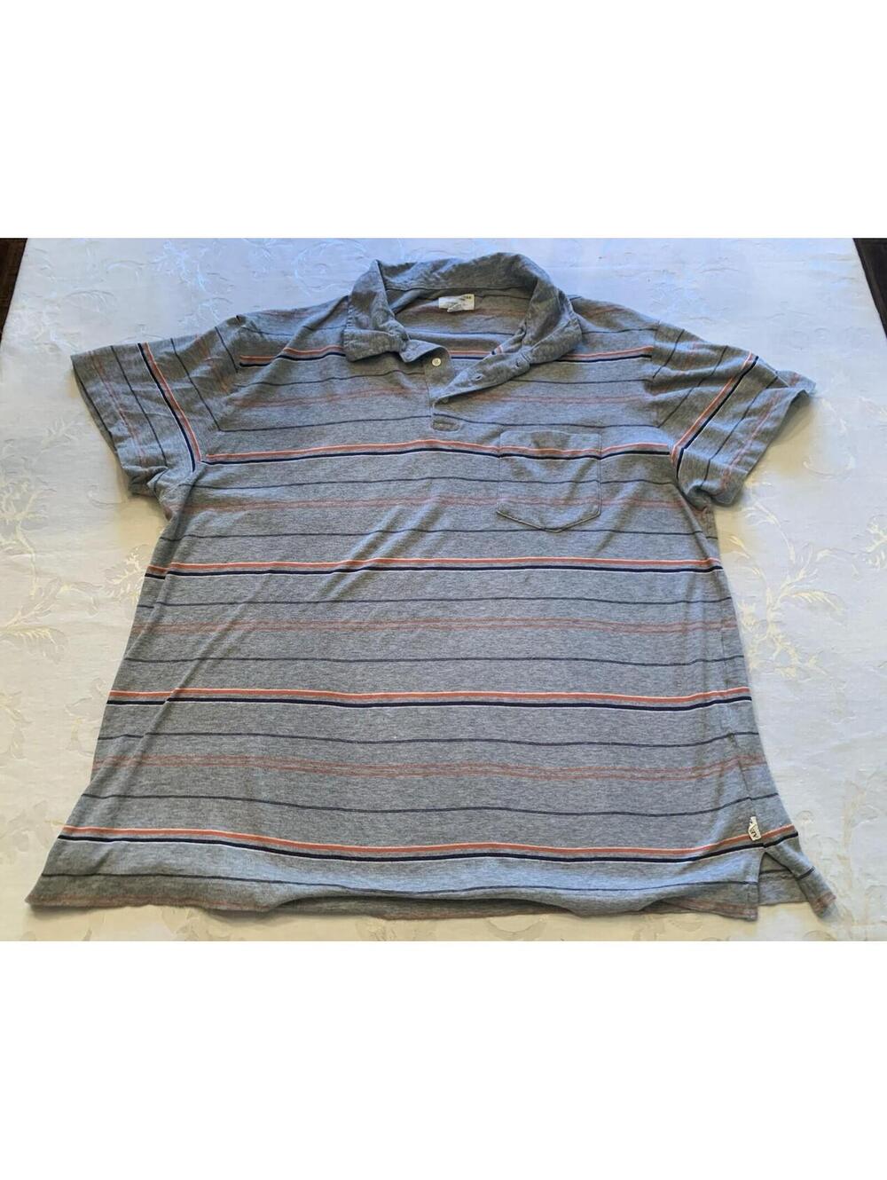 AMERICAN EAGLE POLO SHIRT New Unworn GRAY Striped  Mens XL